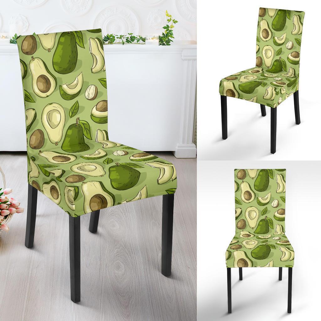 Avocado Green Patttern Print Chair Cover-grizzshop