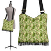 Avocado Green Patttern Print Crossbody Bags-grizzshop