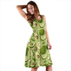 Avocado Green Patttern Print Dress-grizzshop