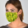 Avocado Green Patttern Print Face Mask-grizzshop