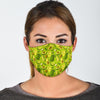 Avocado Green Patttern Print Face Mask-grizzshop