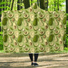 Avocado Green Patttern Print Hooded Blanket-grizzshop