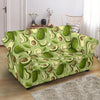 Avocado Green Patttern Print Loveseat Cover-grizzshop