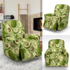 Avocado Green Patttern Print Recliner Cover-grizzshop