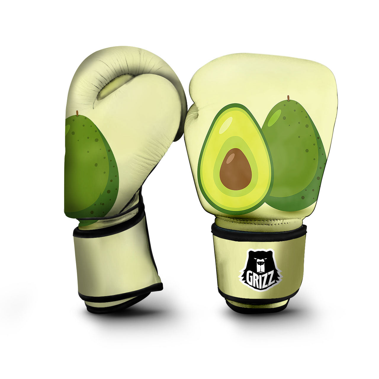 Avocado Green Print Boxing Gloves-grizzshop