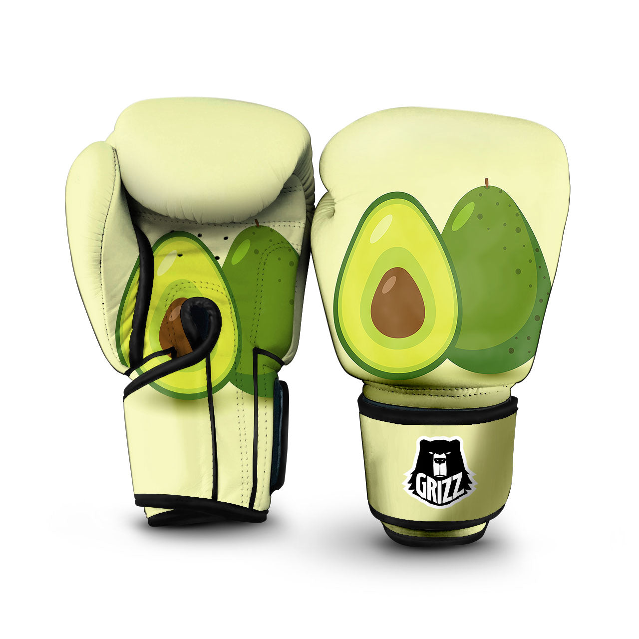 Avocado Green Print Boxing Gloves-grizzshop