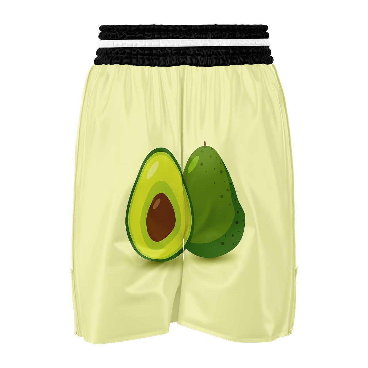 Avocado Green Print Boxing Shorts-grizzshop