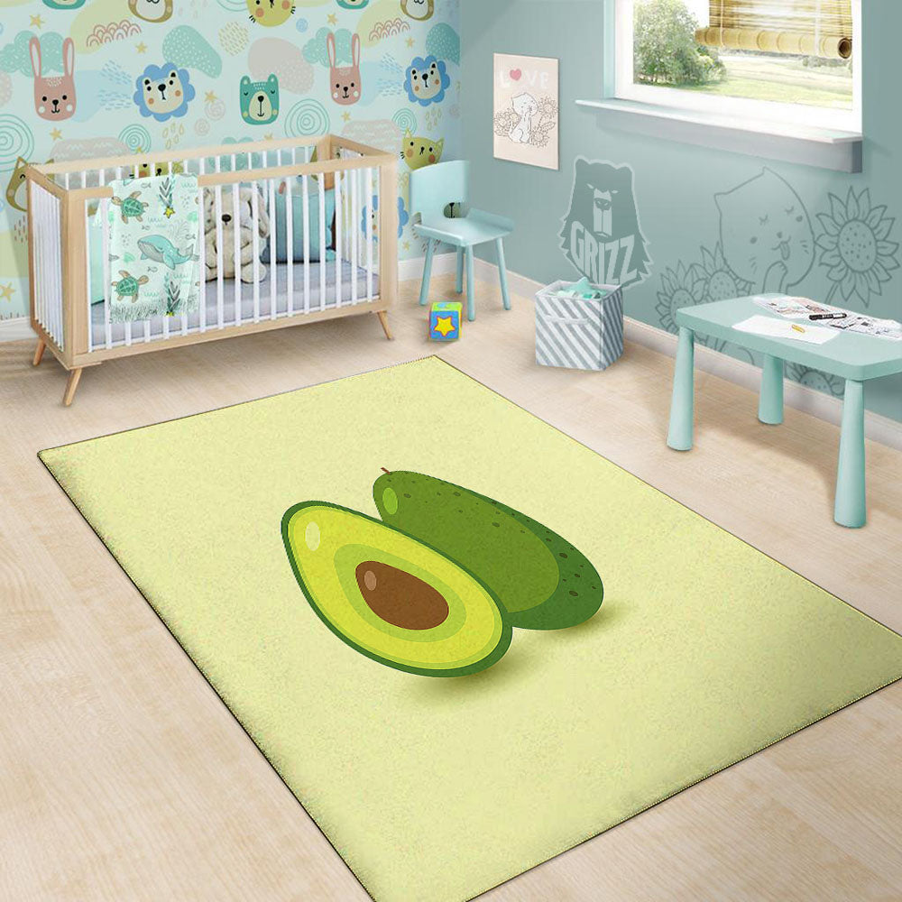 Avocado Green Print Floor Mat-grizzshop
