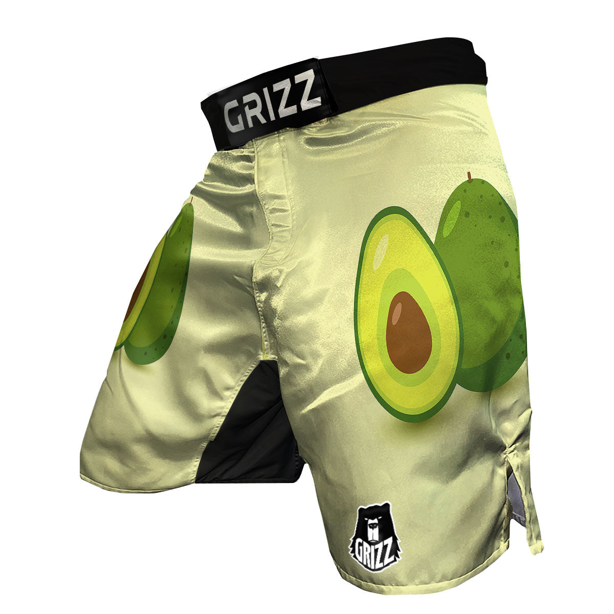 Avocado Green Print MMA Shorts-grizzshop