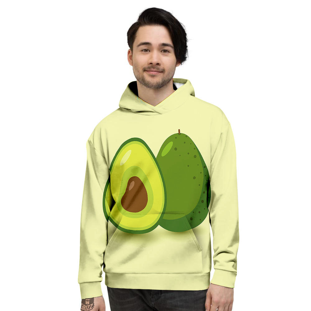 Avocado Green Print Men's Hoodie-grizzshop