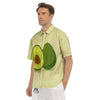 Avocado Green Print Men's Short Sleeve Shirts-grizzshop