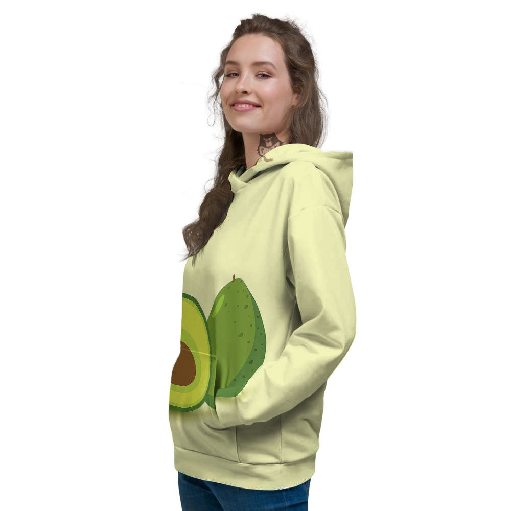 Avocado Green Print Women's Hoodie-grizzshop