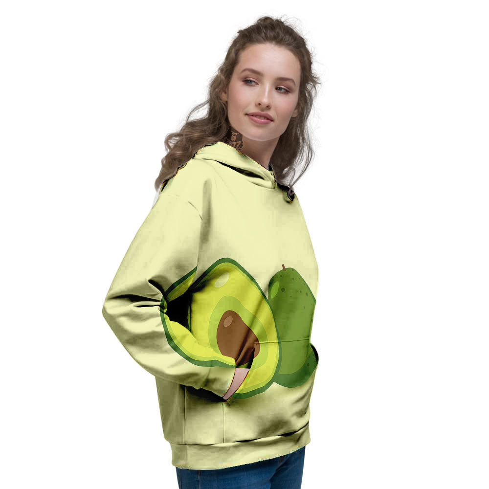 Avocado Green Print Women's Hoodie-grizzshop