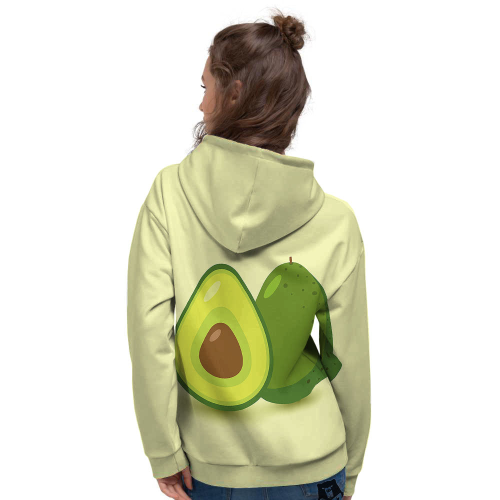 Avocado Green Print Women's Hoodie-grizzshop