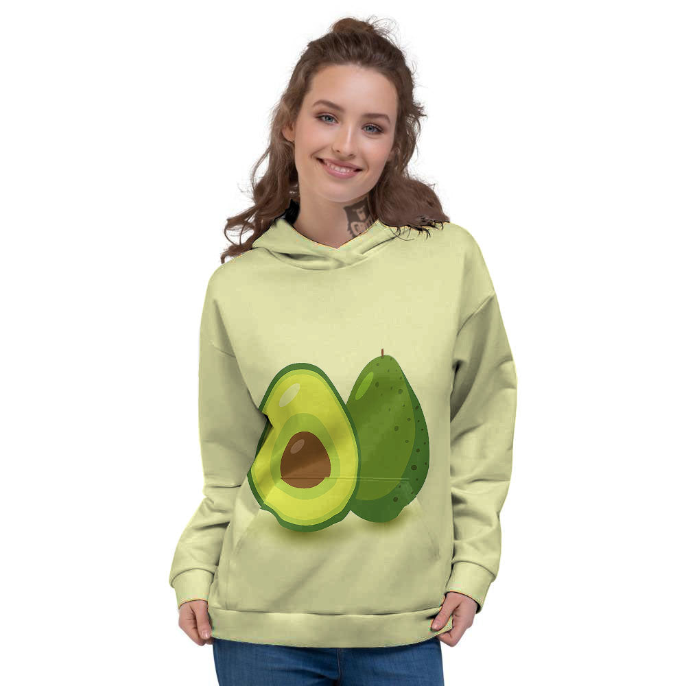 Avocado Green Print Women's Hoodie-grizzshop