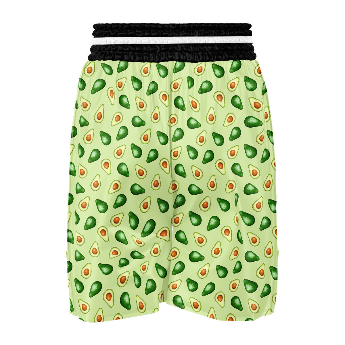 Avocado Half Cut Print Boxing Shorts-grizzshop