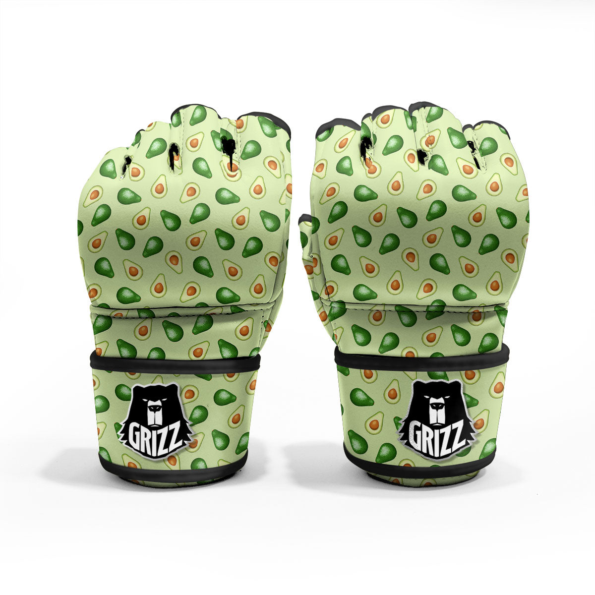 Avocado Half Cut Print MMA Gloves-grizzshop