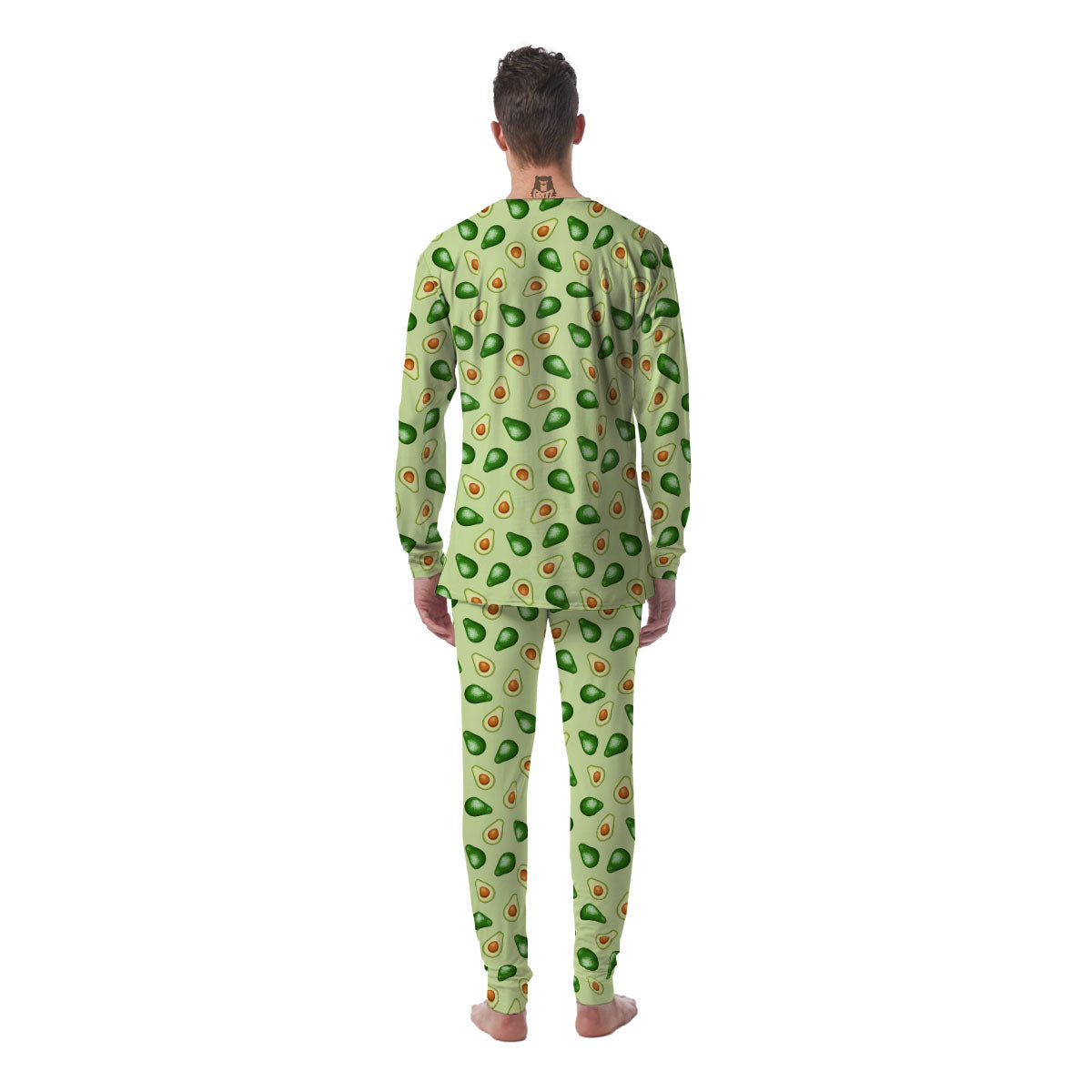 Avocado Half Cut Print Men's Pajamas-grizzshop