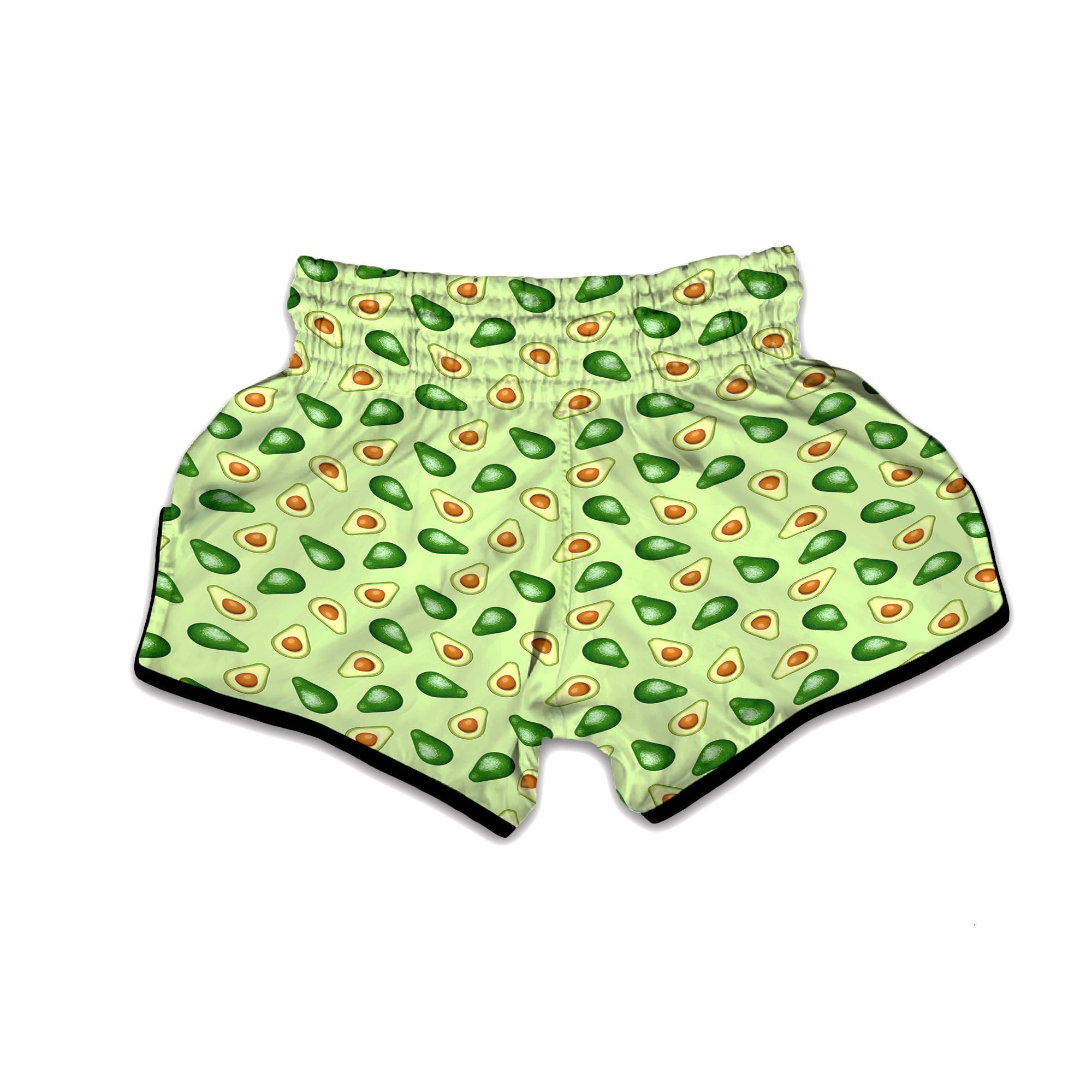Avocado Half Cut Print Muay Thai Boxing Shorts-grizzshop