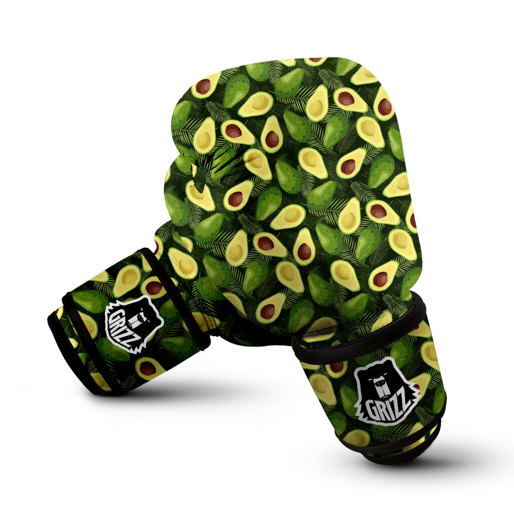 Avocado Half Cut Print Pattern Boxing Gloves-grizzshop