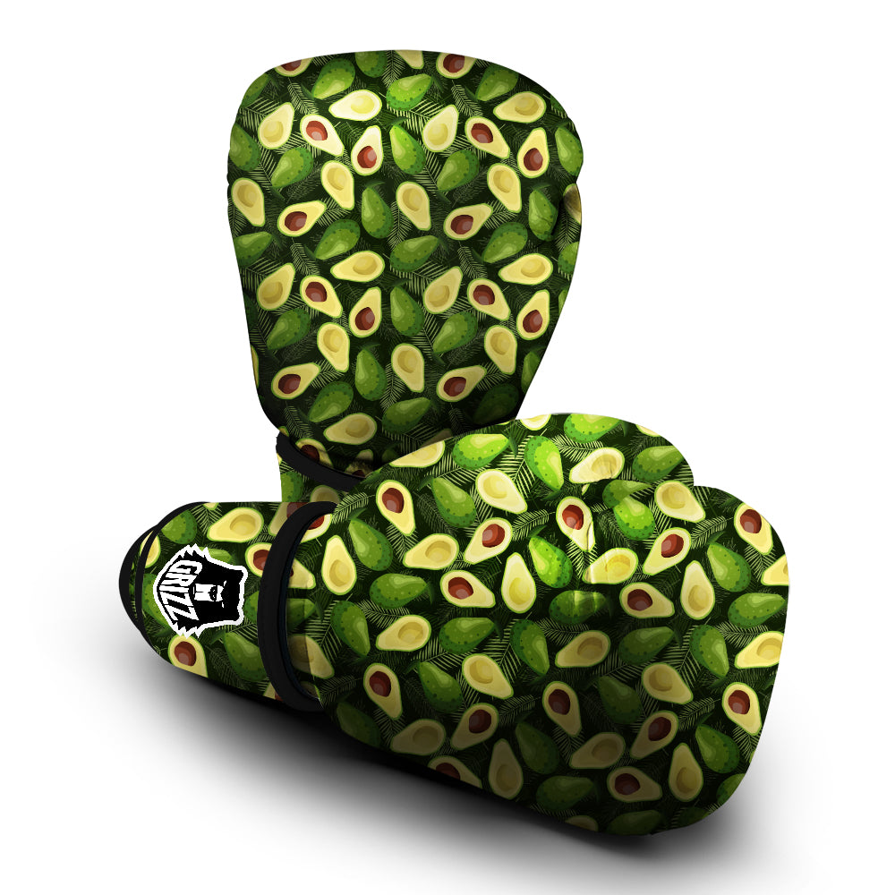 Avocado Half Cut Print Pattern Boxing Gloves-grizzshop