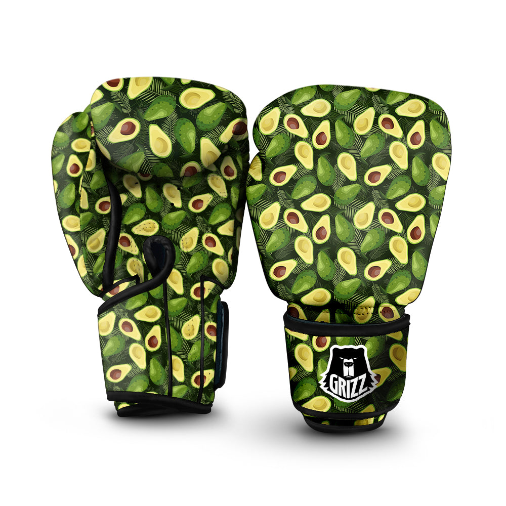 Avocado Half Cut Print Pattern Boxing Gloves-grizzshop