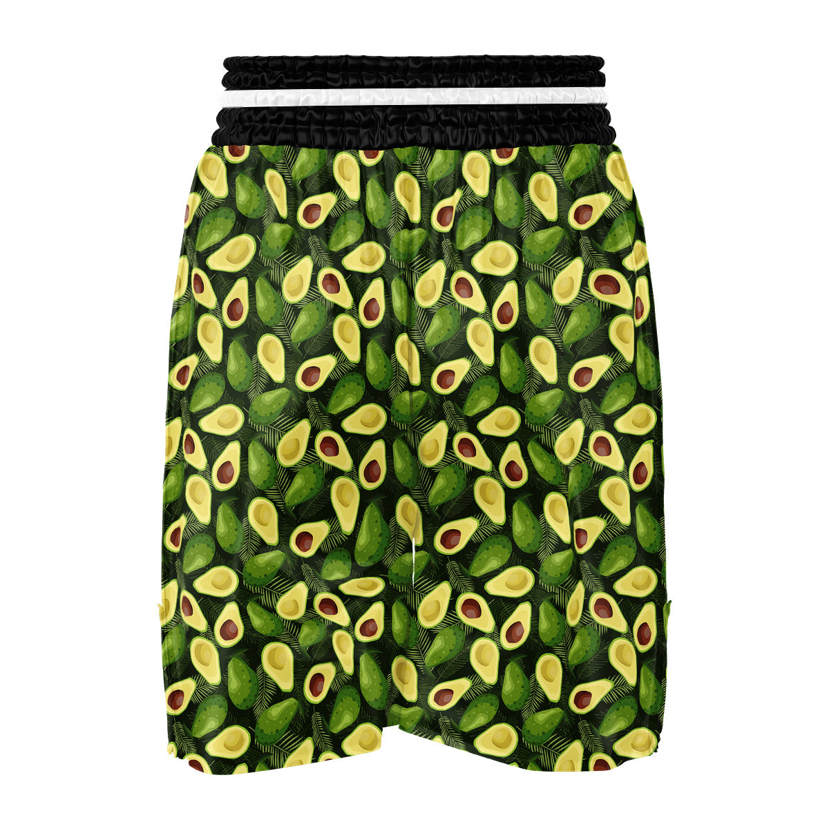 Avocado Half Cut Print Pattern Boxing Shorts-grizzshop
