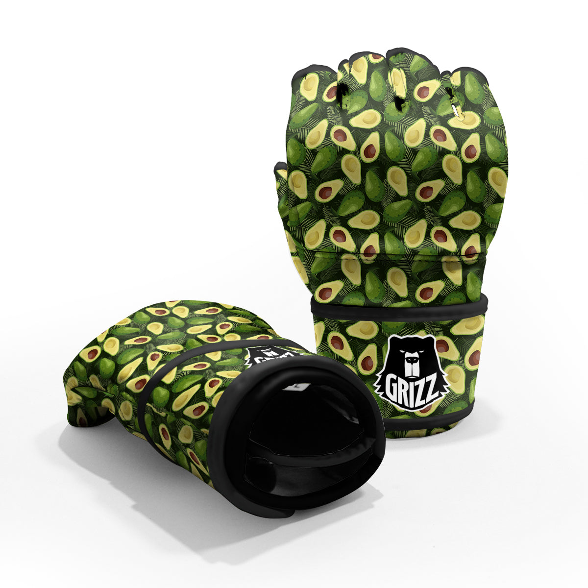 Avocado Half Cut Print Pattern MMA Gloves-grizzshop