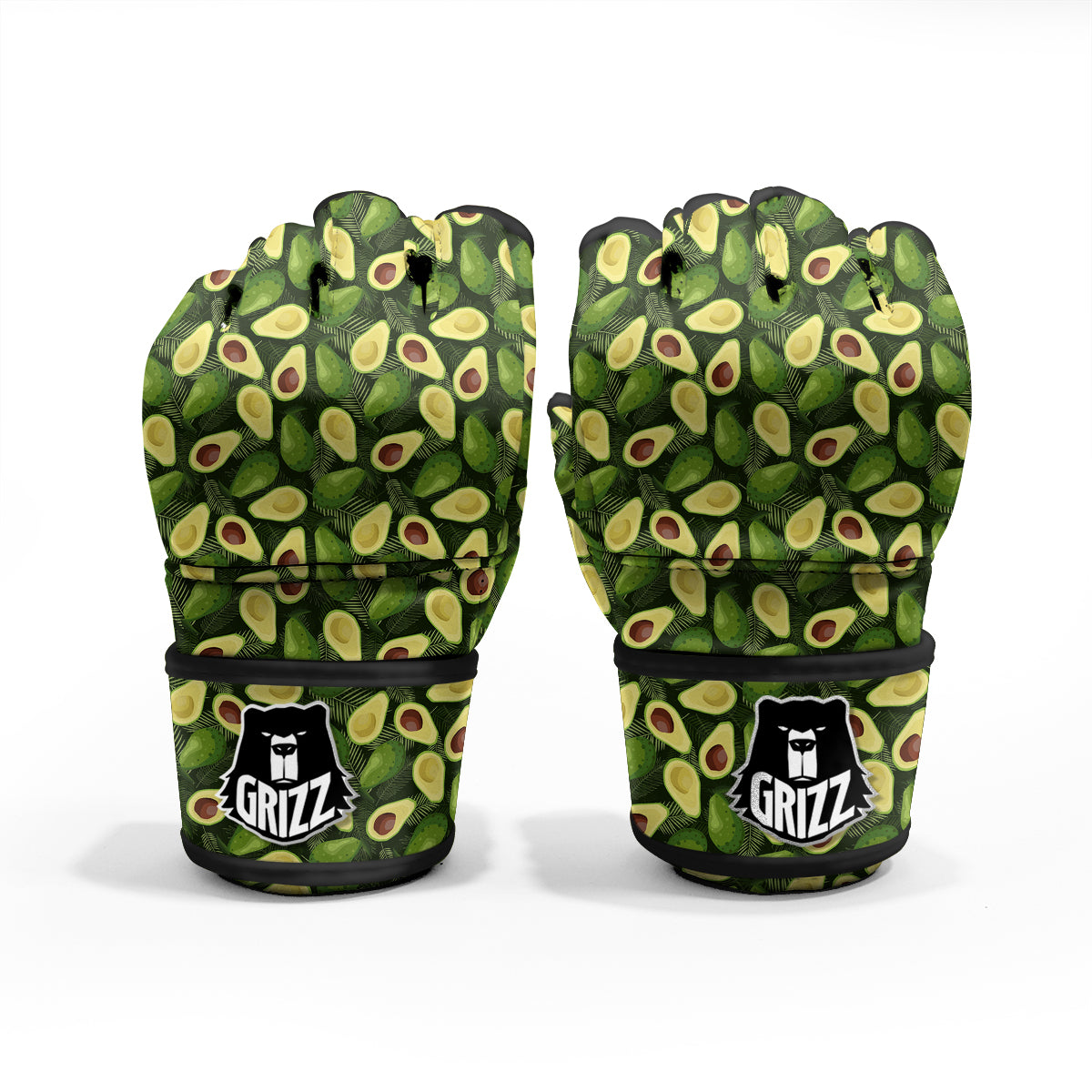Avocado Half Cut Print Pattern MMA Gloves-grizzshop