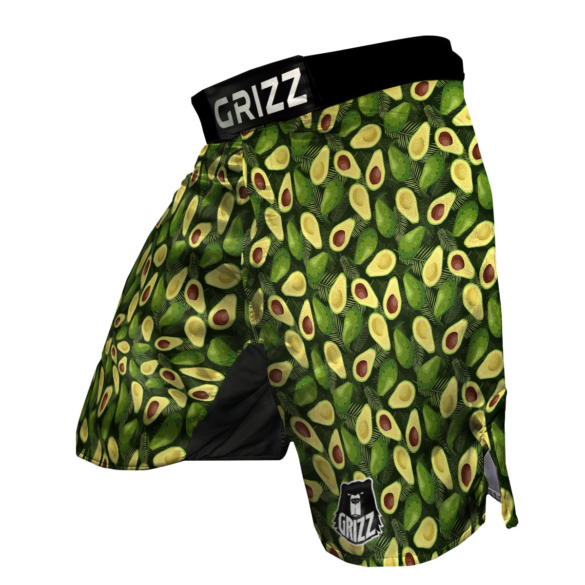 Avocado Half Cut Print Pattern MMA Shorts-grizzshop