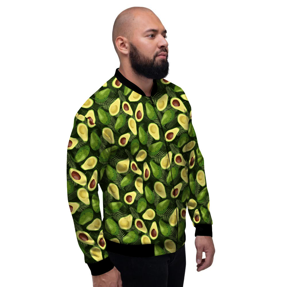 Avocado Half Cut Print Pattern Men's Bomber Jacket-grizzshop