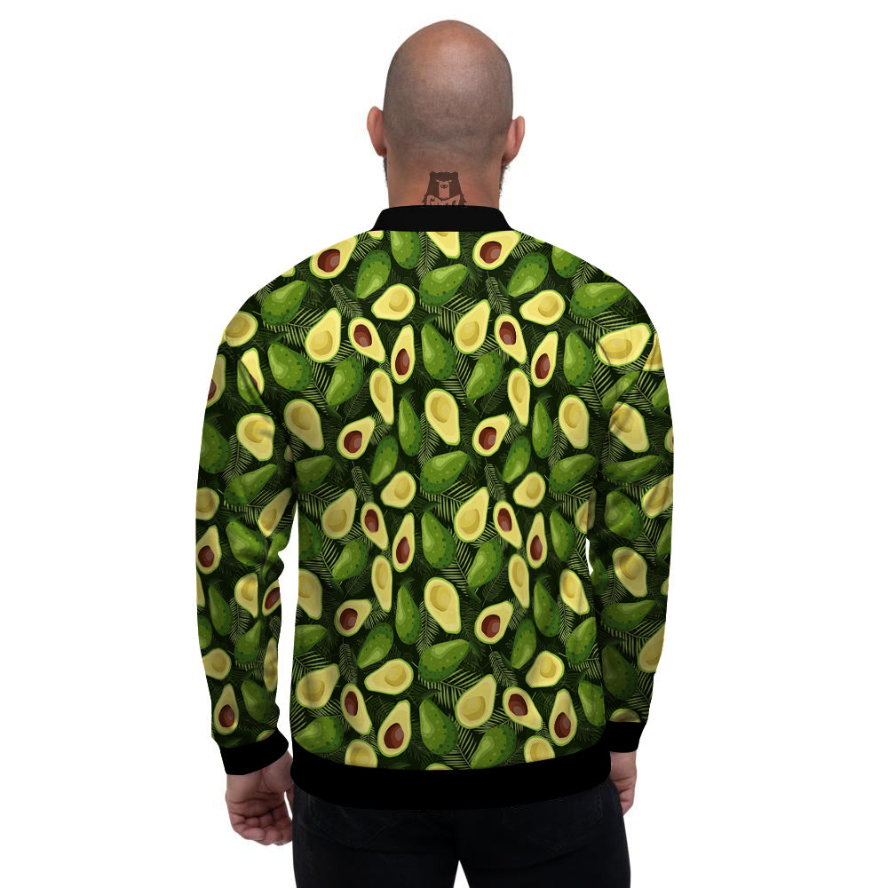 Avocado Half Cut Print Pattern Men's Bomber Jacket-grizzshop