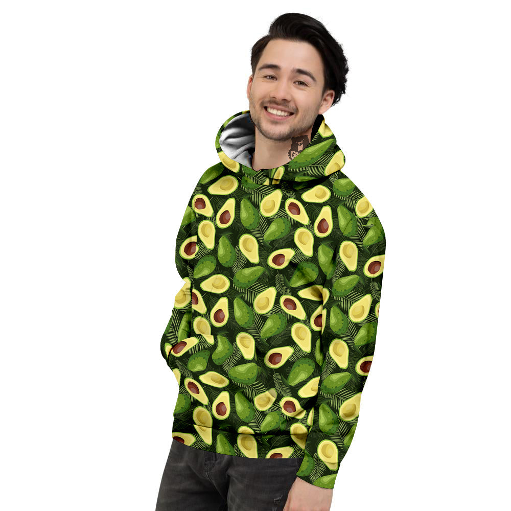 Avocado Half Cut Print Pattern Men's Hoodie-grizzshop