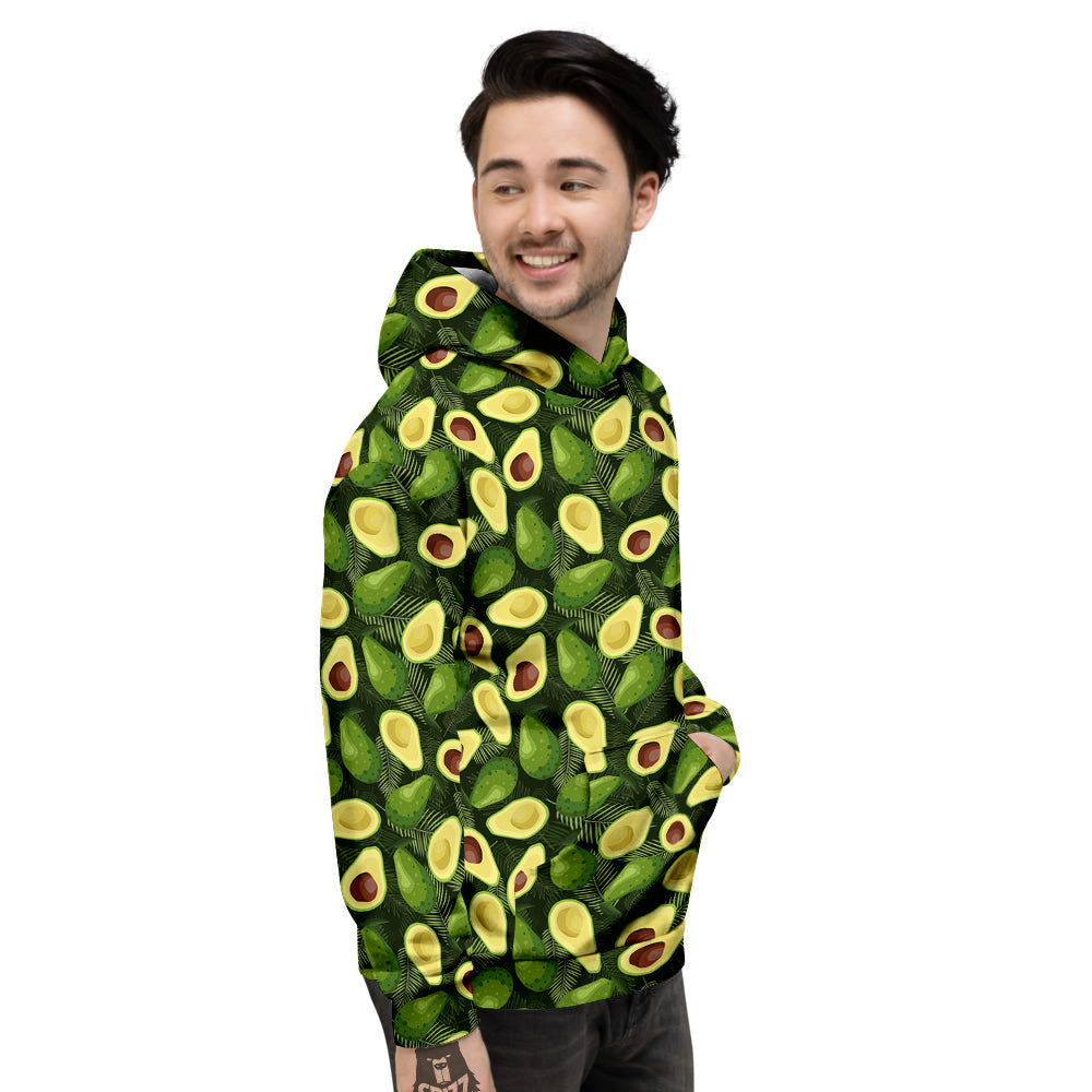 Avocado Half Cut Print Pattern Men's Hoodie-grizzshop