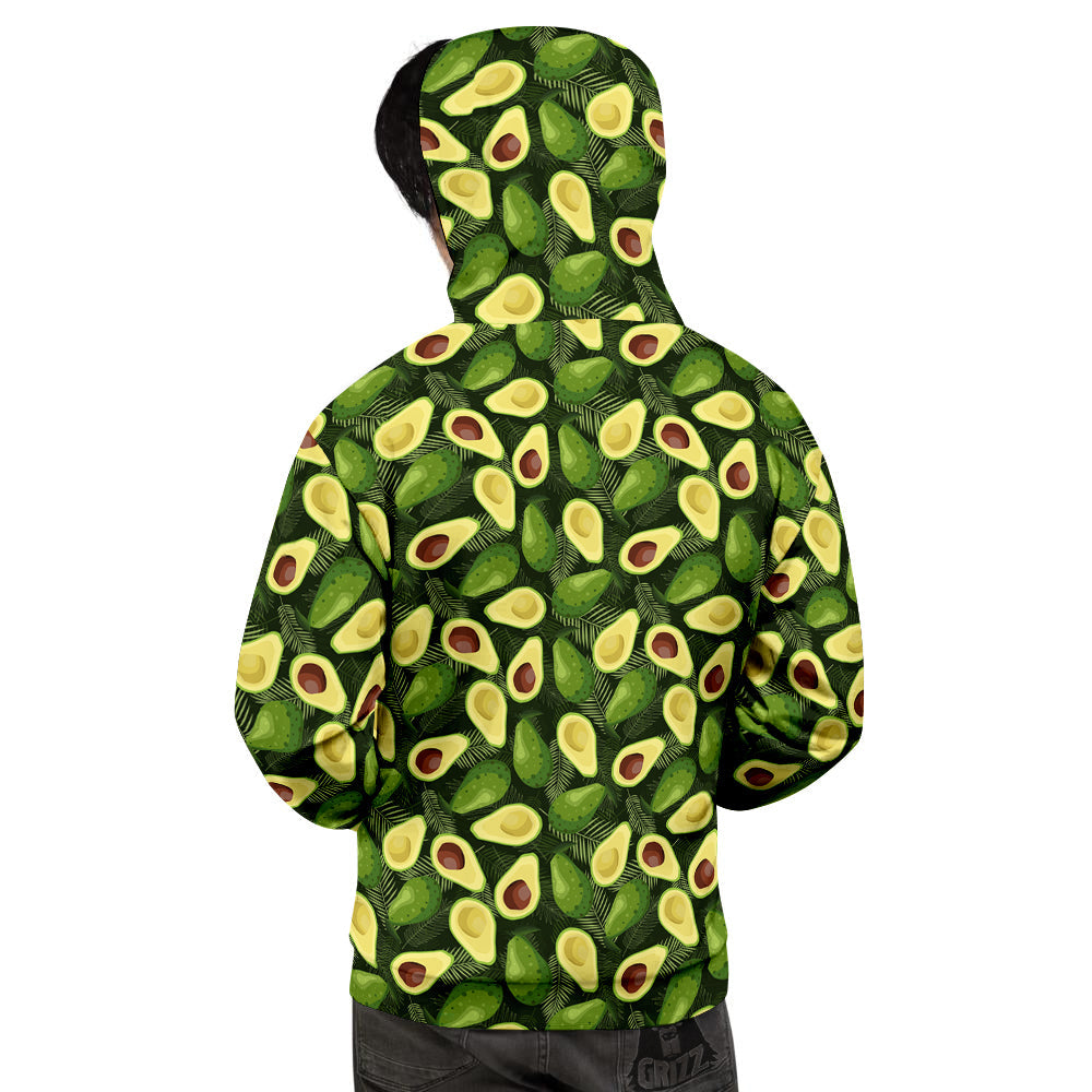 Avocado Half Cut Print Pattern Men's Hoodie-grizzshop