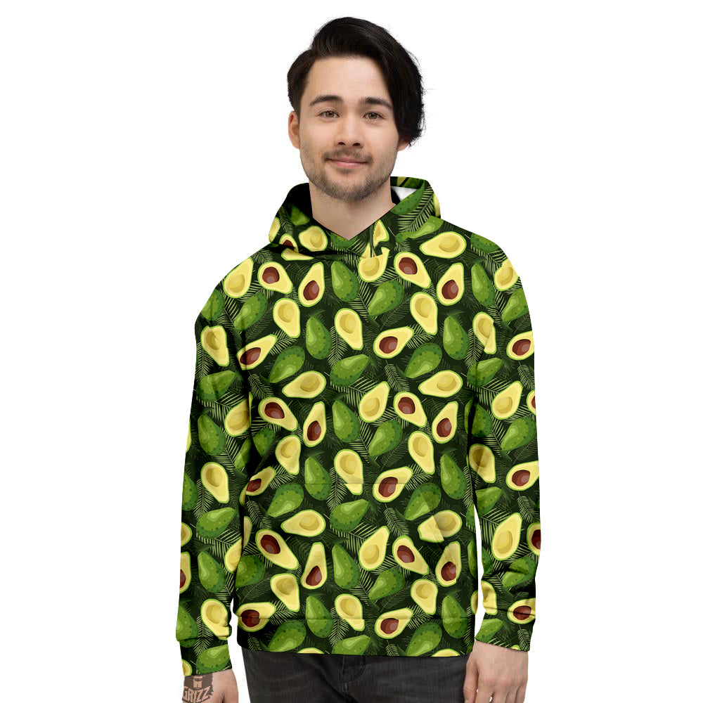 Avocado Half Cut Print Pattern Men's Hoodie-grizzshop