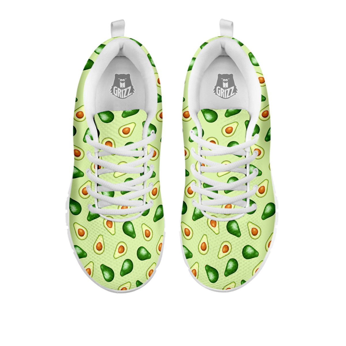 Avocado Half Cut Print White Sneaker-grizzshop