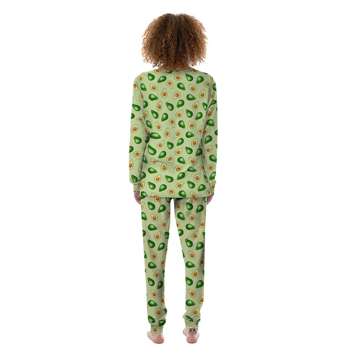Avocado Half Cut Print Women's Pajamas-grizzshop