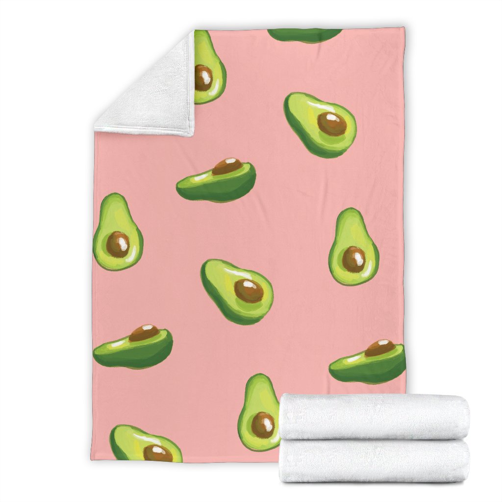 Avocado Pink Pattern Print Blanket-grizzshop