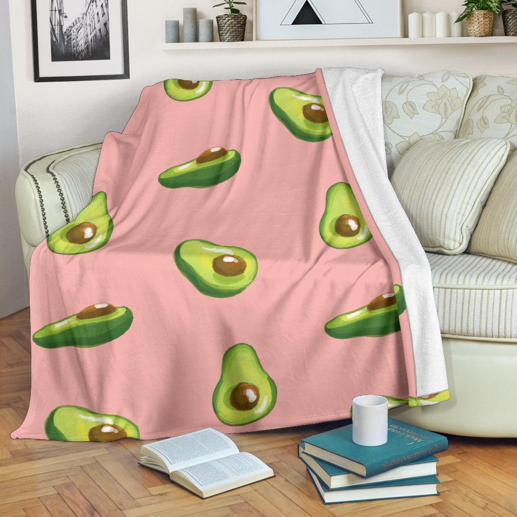 Avocado Pink Pattern Print Blanket-grizzshop