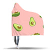 Avocado Pink Pattern Print Hooded Blanket-grizzshop