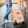 Avocado Pink Pattern Print Luggage Cover Protector-grizzshop