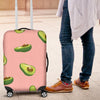 Avocado Pink Pattern Print Luggage Cover Protector-grizzshop