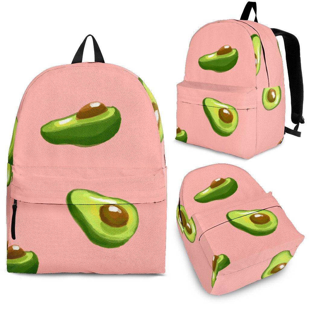 Avocado Pink Pattern Print Premium Backpack-grizzshop