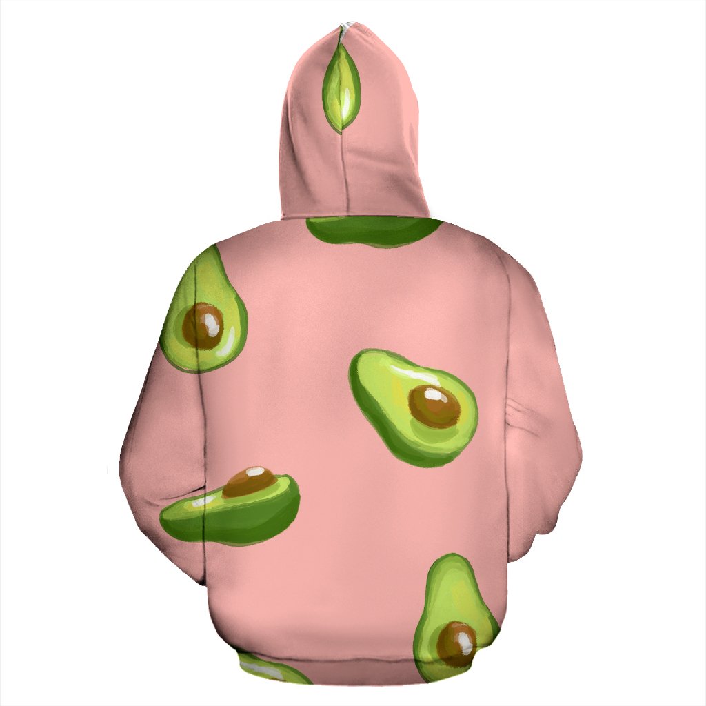 Avocado Pink Pattern Print Women Men Pullover Hoodie-grizzshop