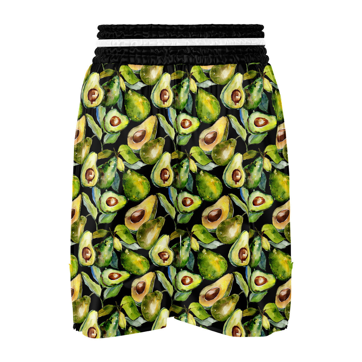 Avocado Watercolor Print Pattern Boxing Shorts-grizzshop