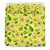 Avocado Yellow Pattern Print Duvet Cover Bedding Set-grizzshop