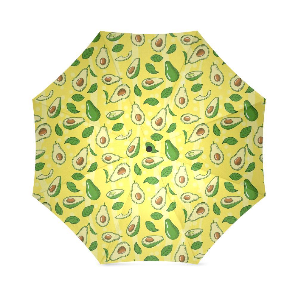 Avocado Yellow Pattern Print Foldable Umbrella-grizzshop