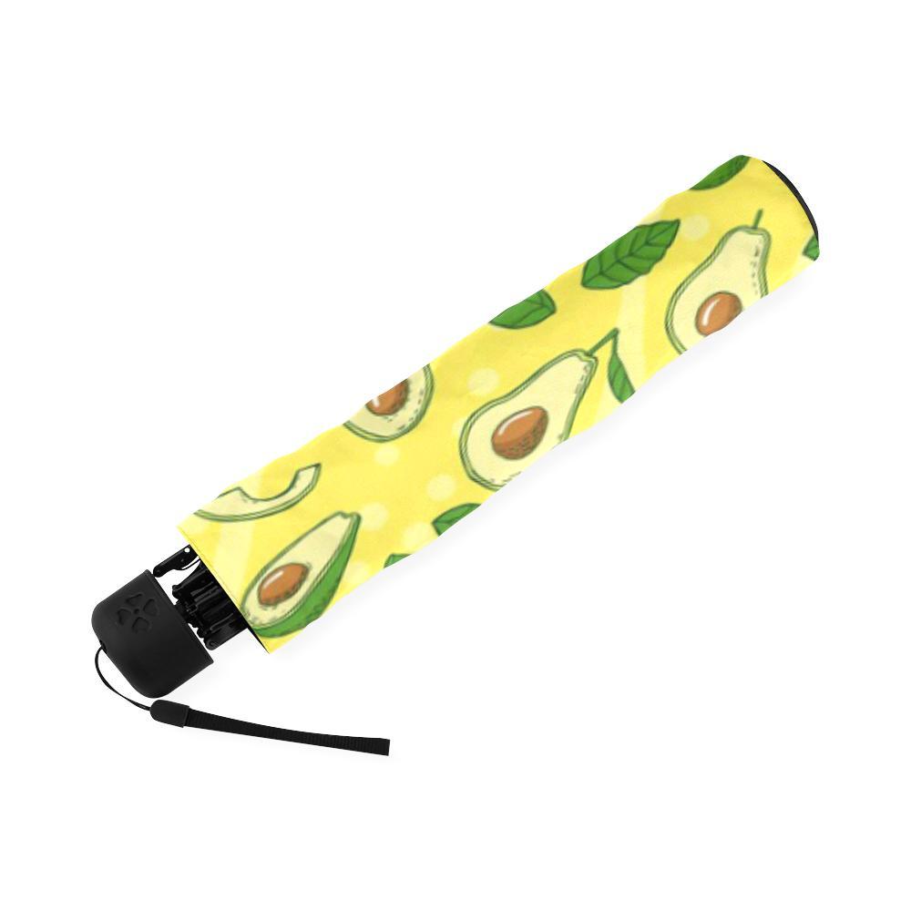 Avocado Yellow Pattern Print Foldable Umbrella-grizzshop