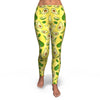 Avocado Yellow Pattern Print Pattern Women Leggings-grizzshop